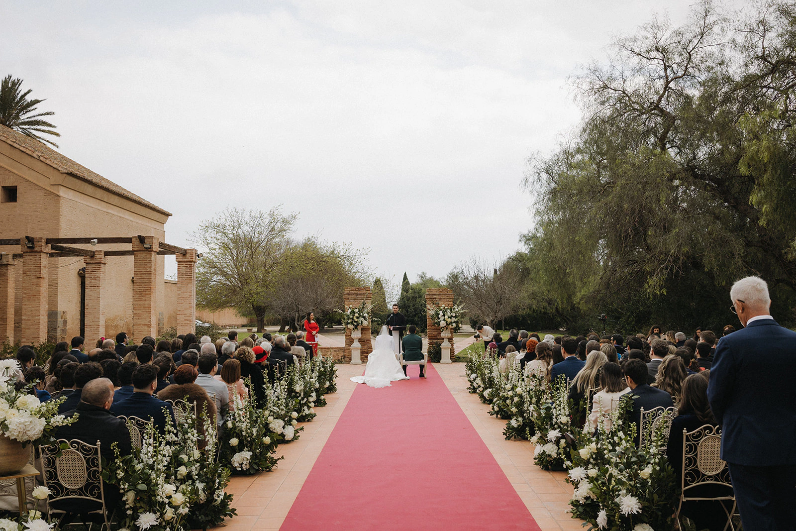 La ceremonia de Germán y Carla en los jardines de la Cartuja. Fotografía de David Bresó.